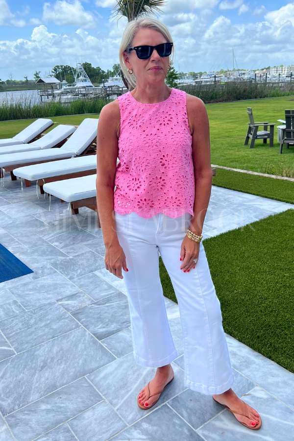 Landry top, hot pink