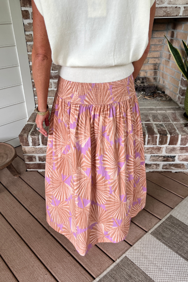 Laney Skirt, fan print