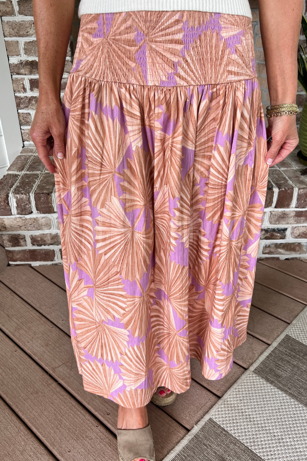Laney Skirt, fan print