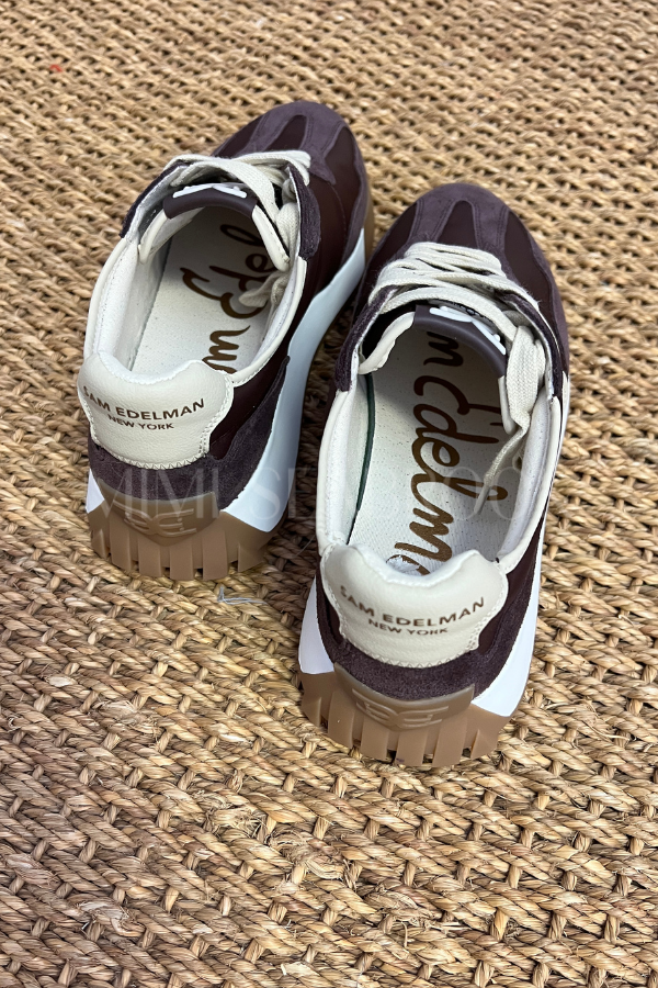 Langley sneakers, cafe noir by Sam Edelmam