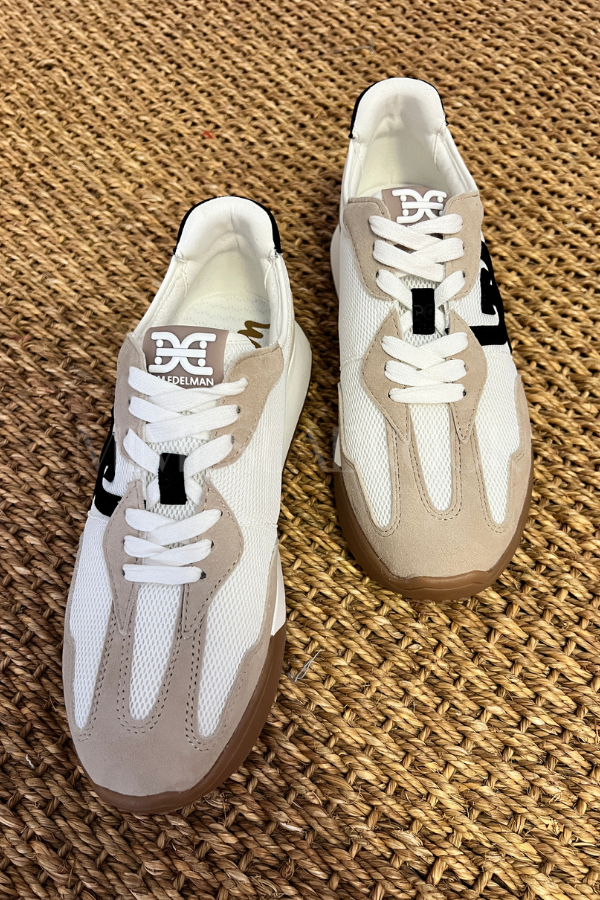 Langley sneakers, white/tan/black by Sam Edelman