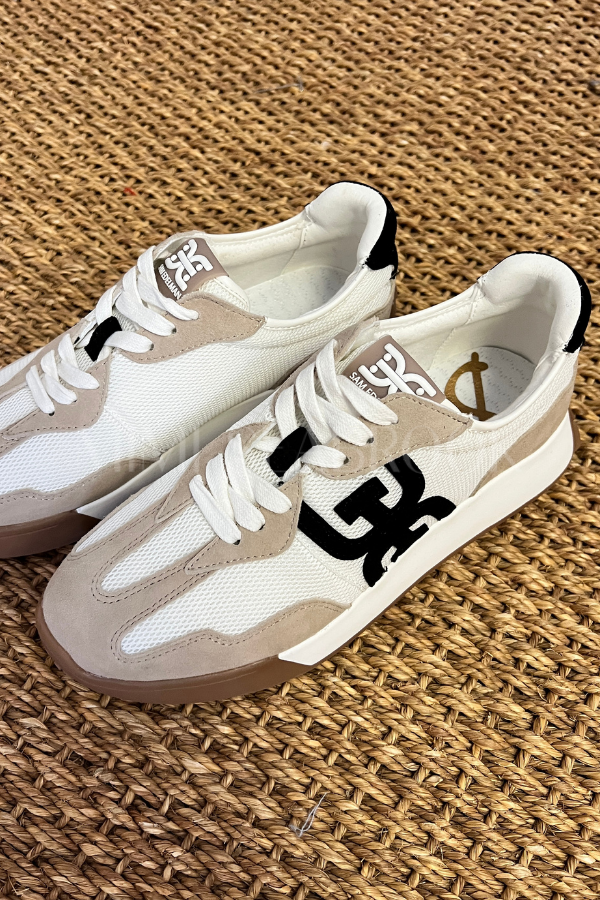 Langley sneakers, white/tan/black by Sam Edelman