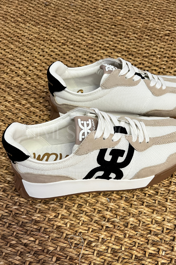 Langley sneakers, white/tan/black by Sam Edelman