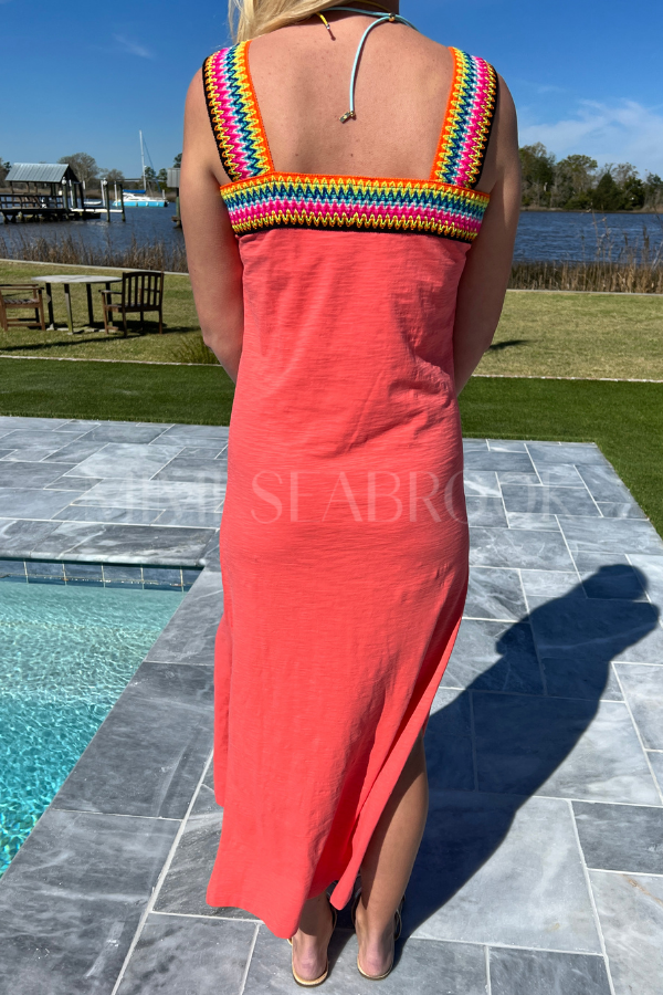 Lena dress, coral poppy