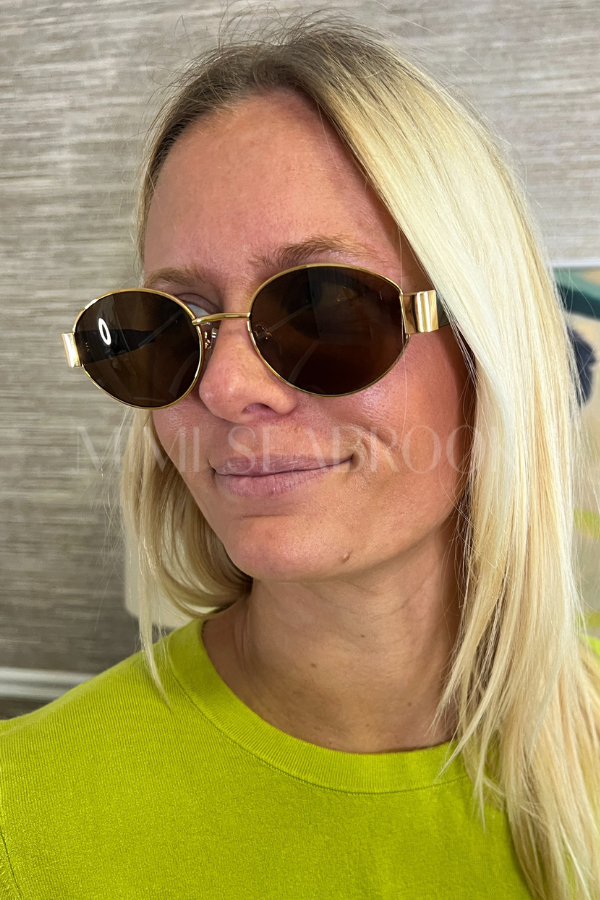 Lennox Sunglasses, gold/brown by I-SEA