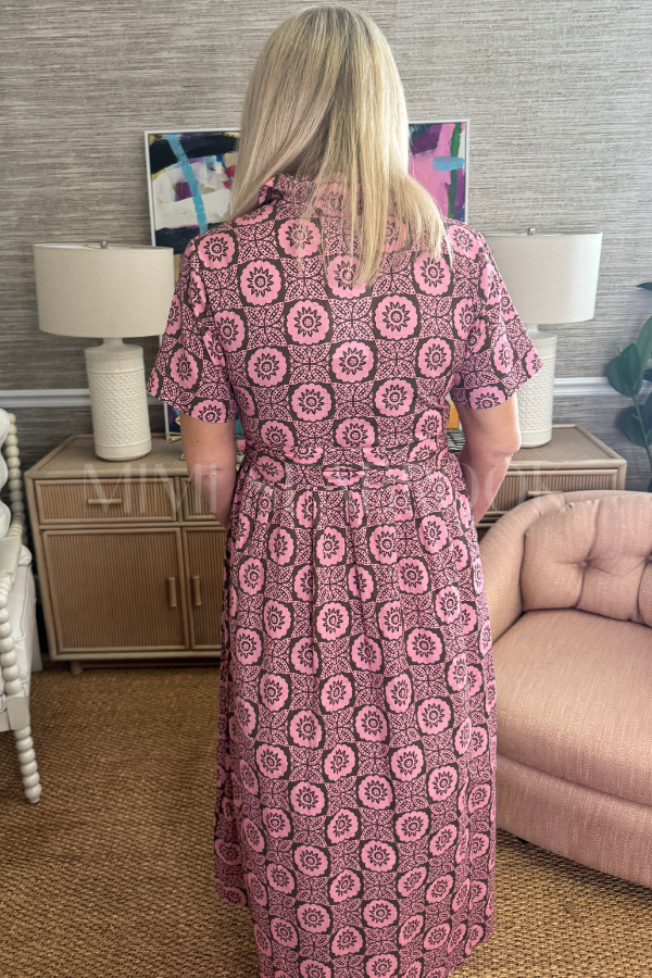 Leonora maxi dress, pink