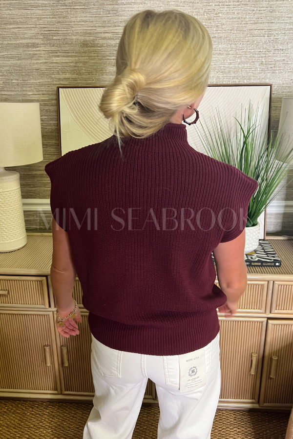 Leslie sweater, burgundy
