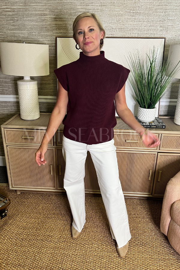 Leslie sweater, burgundy