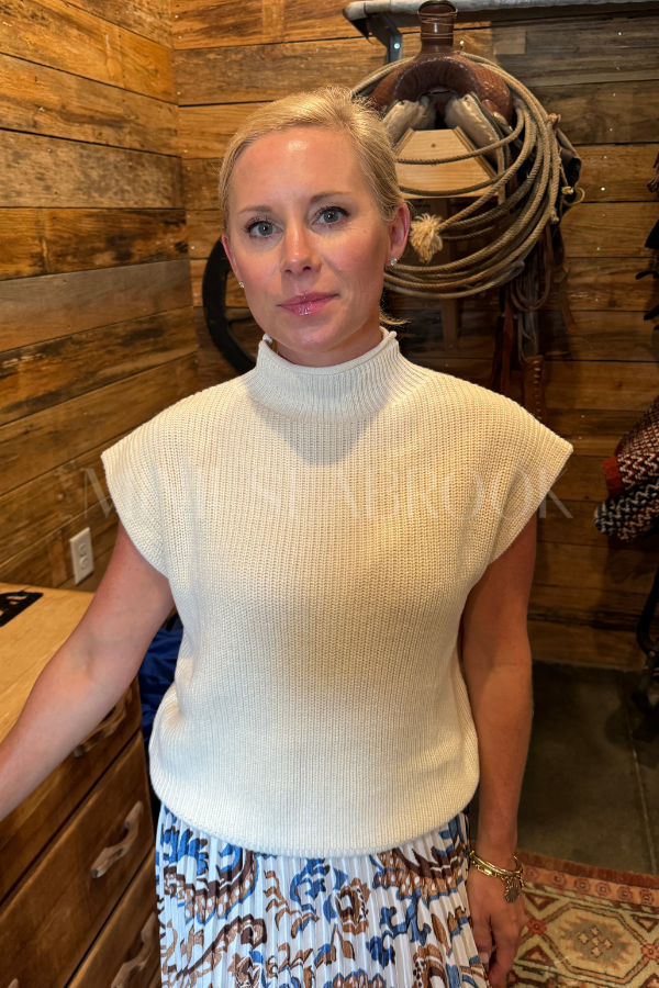 Leslie sweater, ivory