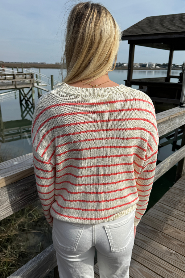 Linney sweater, melon cream