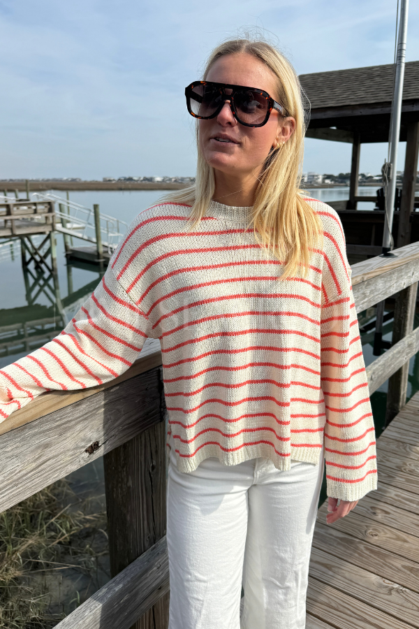 Linney sweater, melon cream