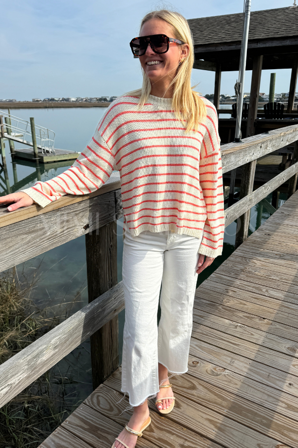 Linney sweater, melon cream