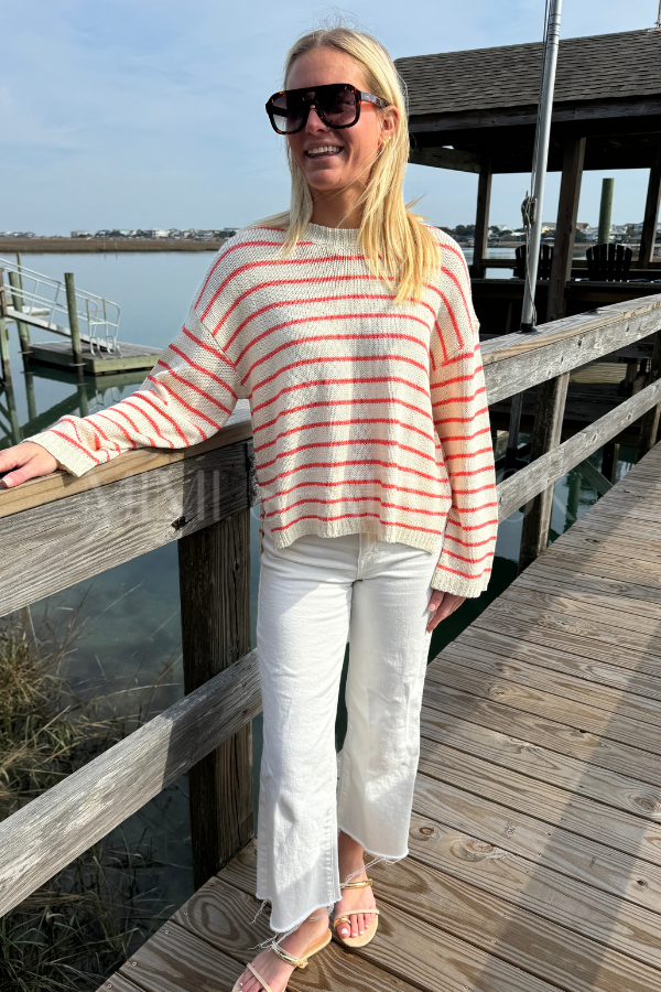 Linney sweater, melon cream