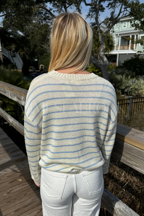 Linney sweater, sky cream