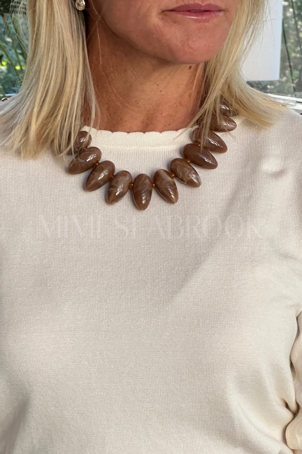 Liora necklace, taupe