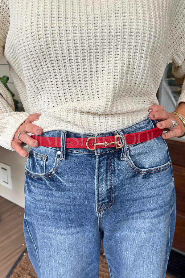 Liza belt, red
