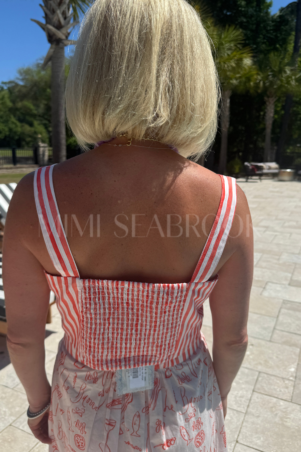 Locklin top, red stripe