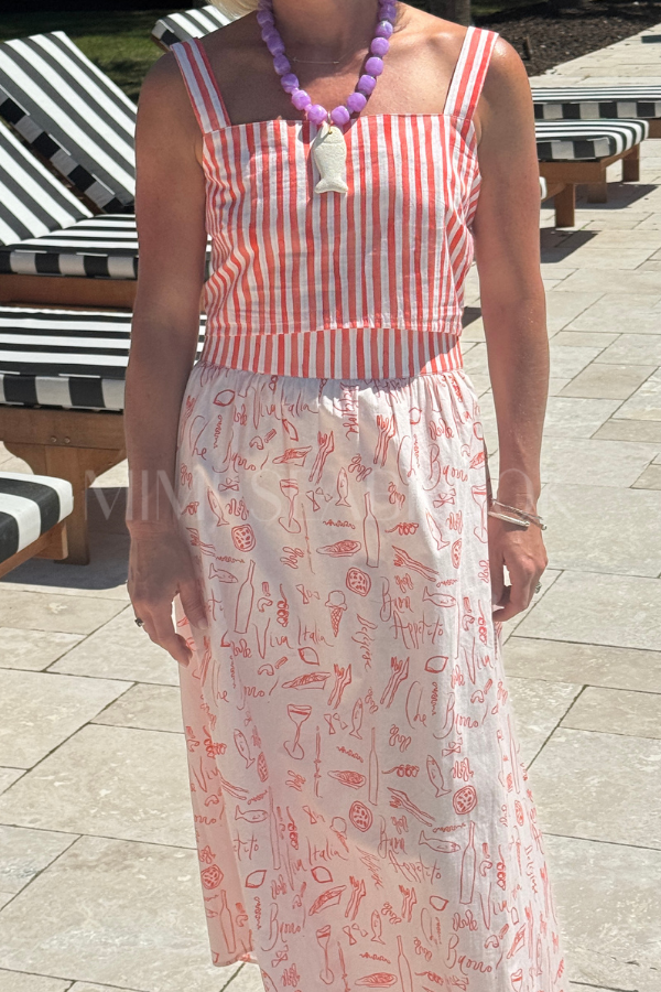 Locklin top, red stripe