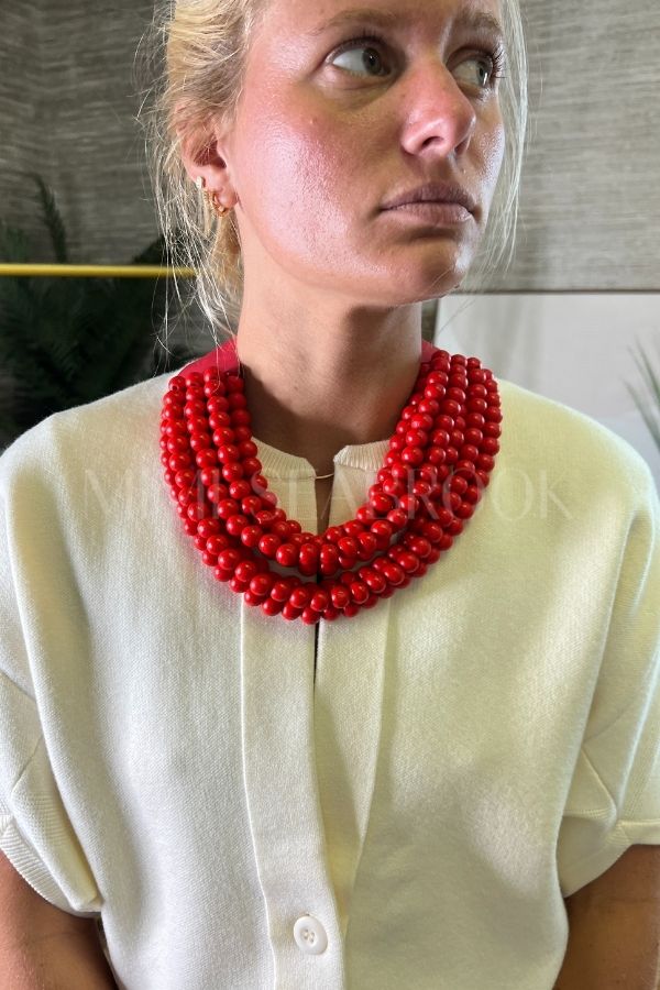 Lovell necklace, red