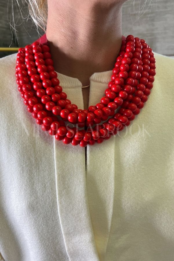 Lovell necklace, red