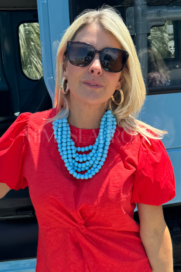 Lovell necklace, blue