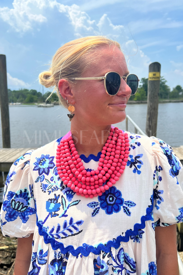 Lovell necklace, fuchsia