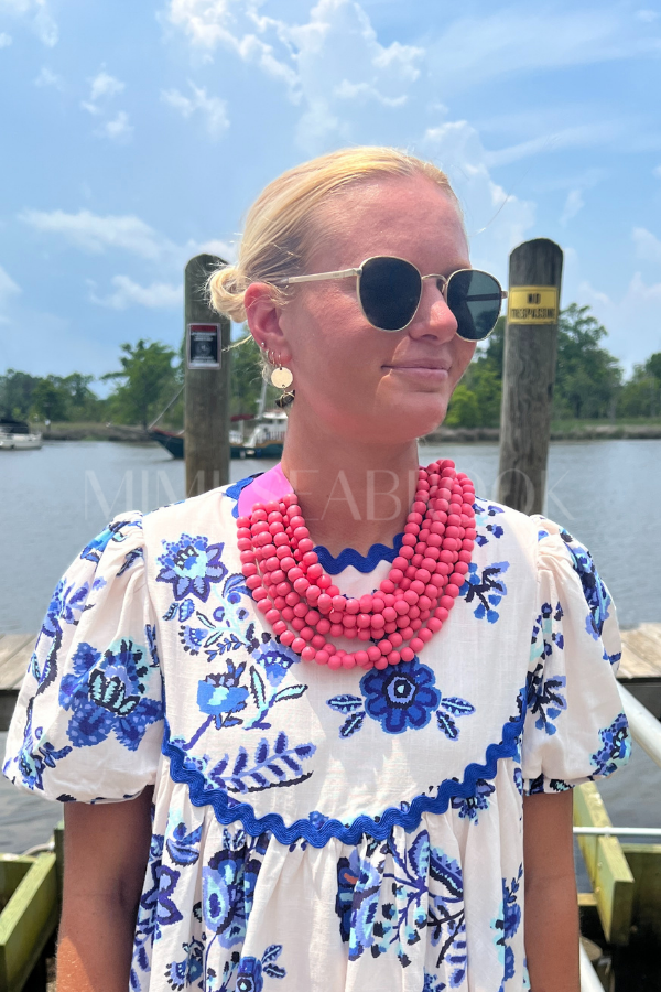 Lovell necklace, fuchsia