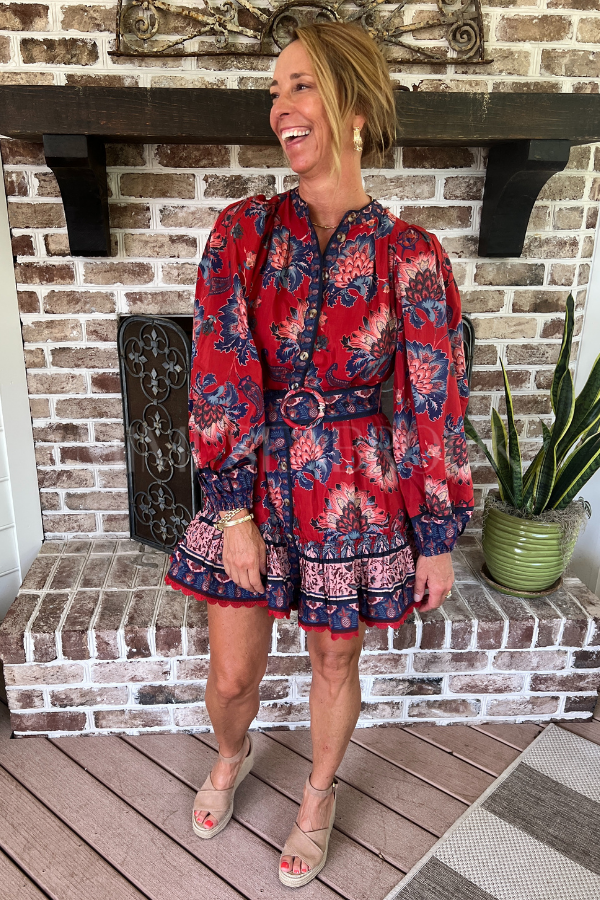 Luang Red Mini Dress by Farm Rio