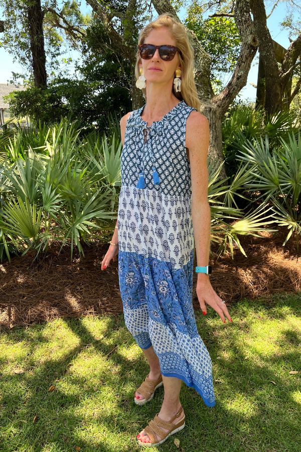 Madison dress, blue – Mimi Seabrook