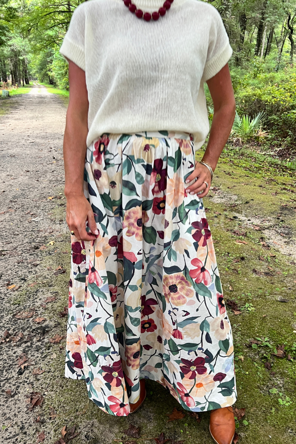 Maeve Ankle Skirt, Andalusia Print by Cleobella