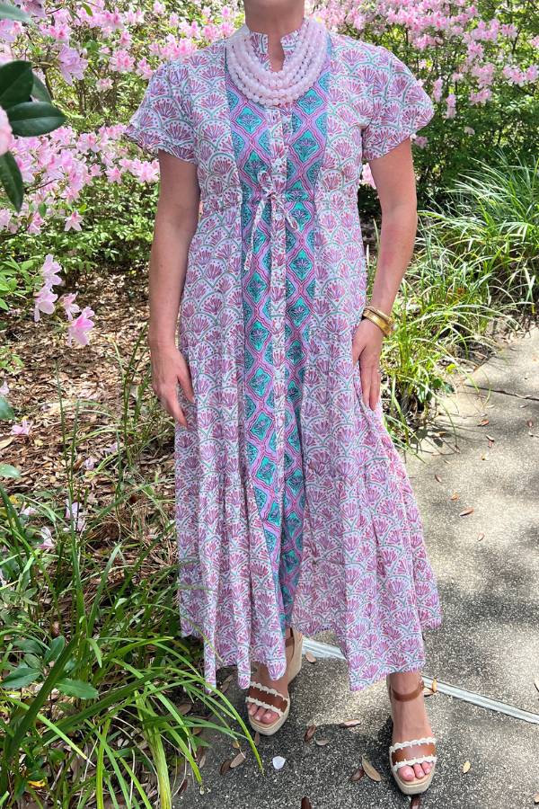 Magnolia Flutter Dress, peacock by Victoria Dunn