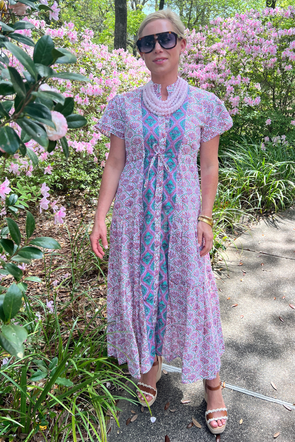 Magnolia Flutter Dress, peacock by Victoria Dunn