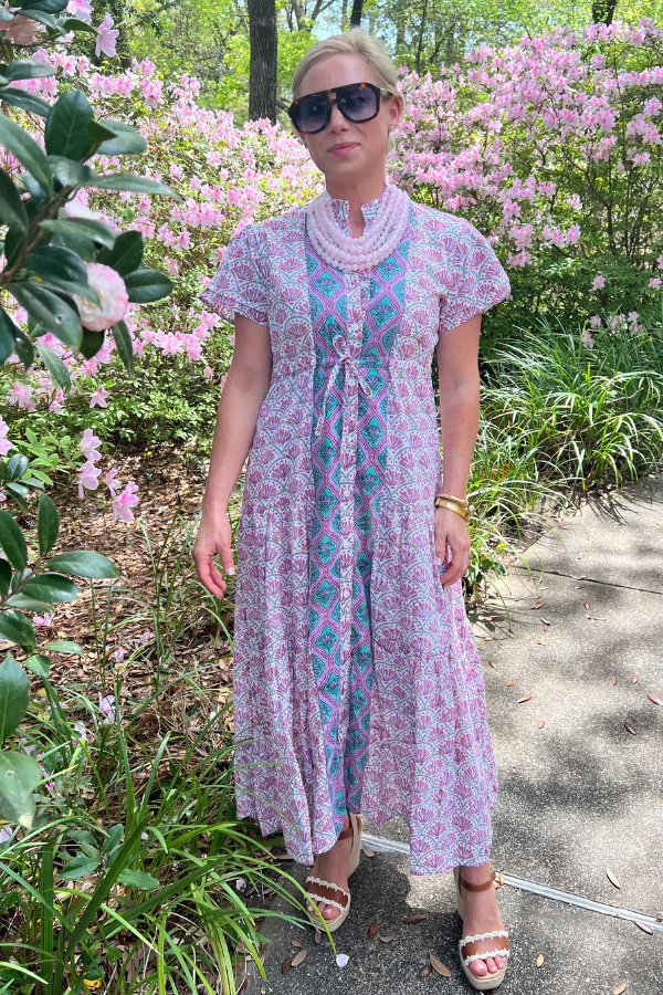 Magnolia Flutter Dress, peacock by Victoria Dunn