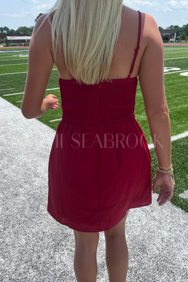 Magnus dress, burgundy