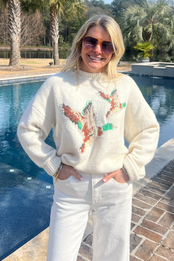 Mallard sweater, cream