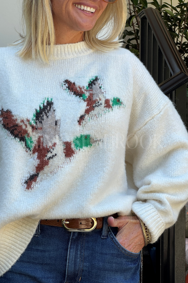 Mallard sweater, cream