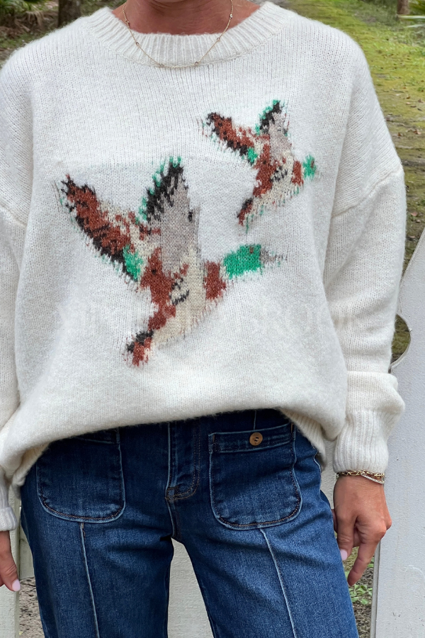 Mallard sweater, cream