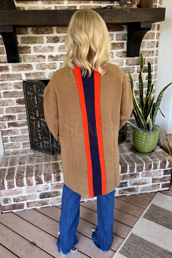 Manello Cardigan Sweater, camel