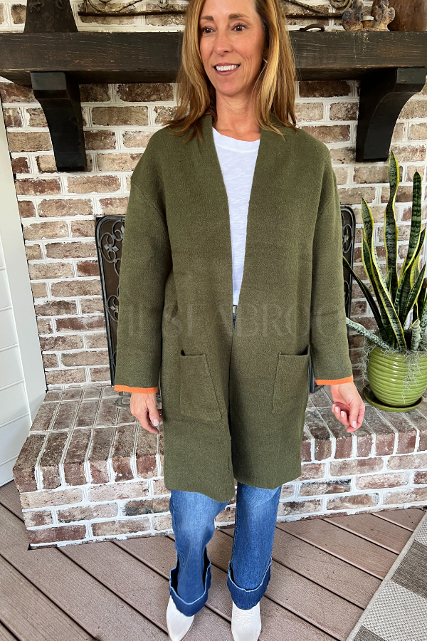 Manello Cardigan Sweater, green