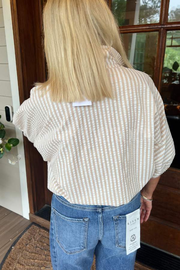 Margo top, almond