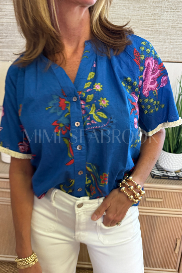Mariah top, blue