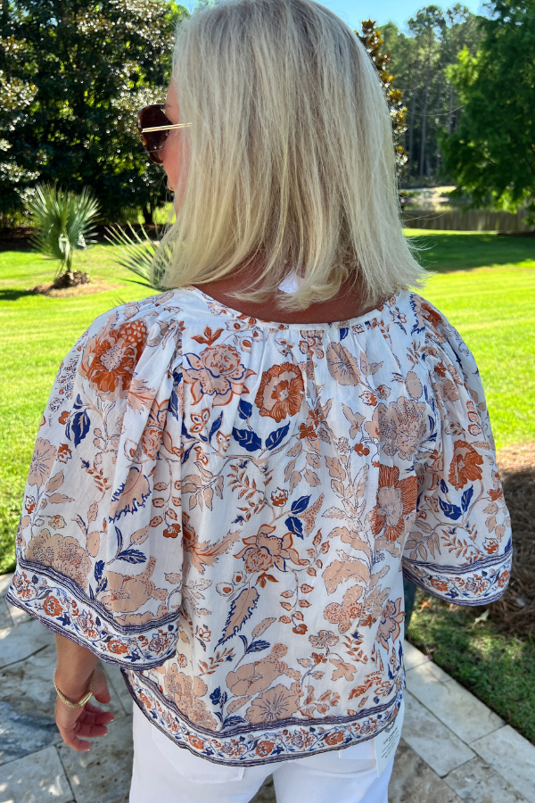 Marin Blouse, Bellavista Print by Cleobella