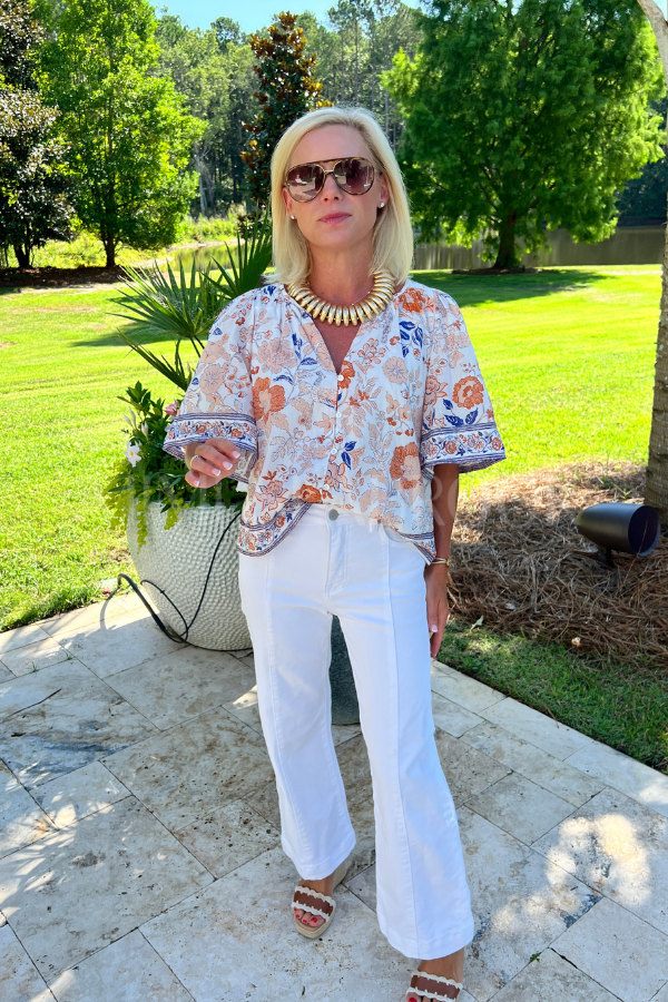 Marin Blouse, Bellavista Print by Cleobella
