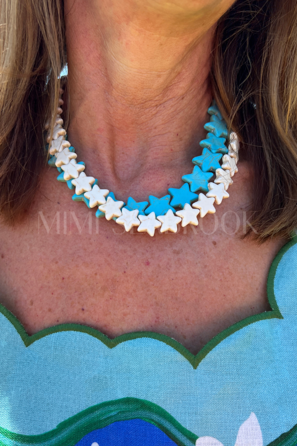 Marine Sea Star Necklace, turquoise