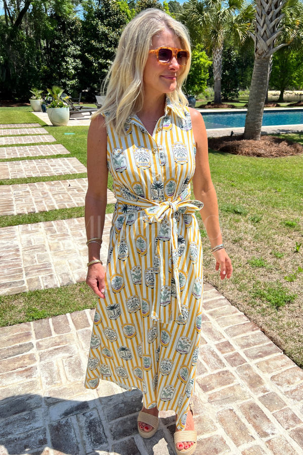 Mary Ellen dress, gold Mimi Seabrook Mary Ellen dress, gold Mimi Seabrook