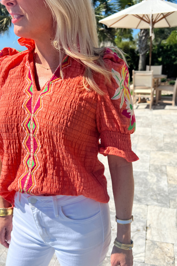 Mathis top, orange