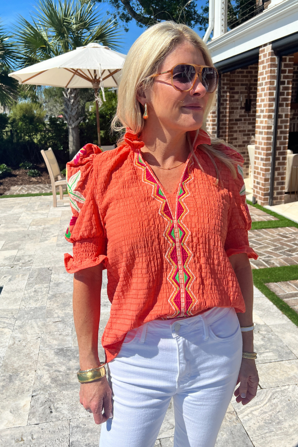 Mathis top, orange