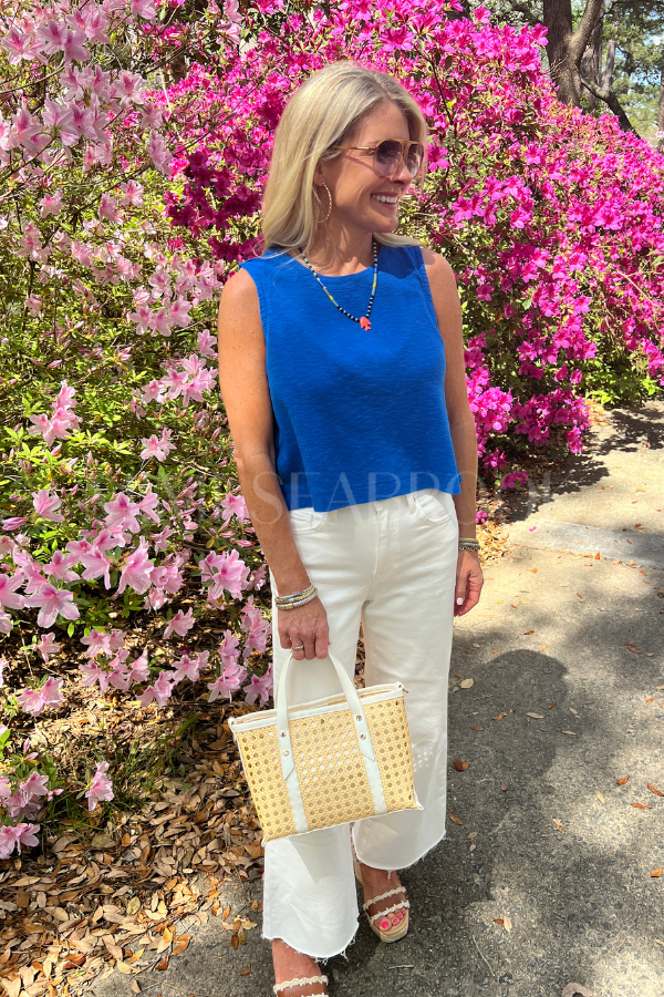 Mavis top, cobalt