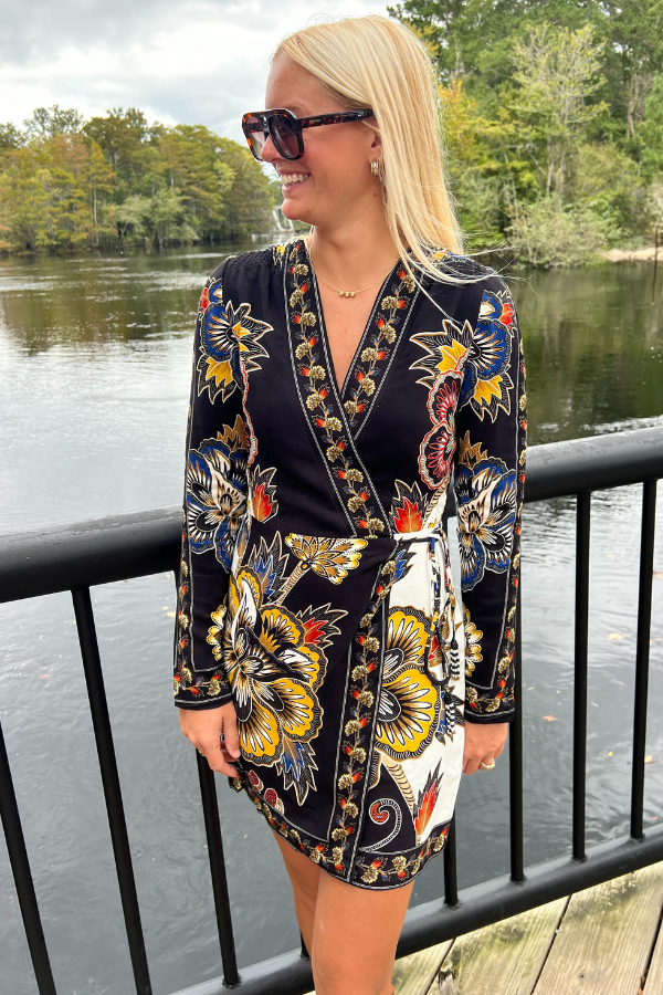 Wrap over mini dress discount
