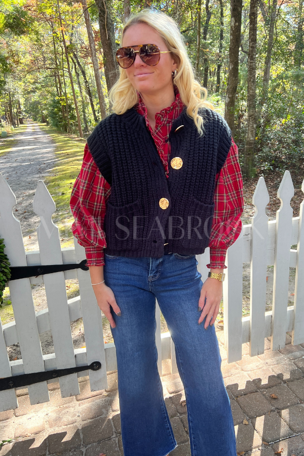 Maxine sweater vest, black